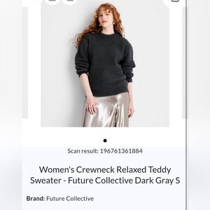 Future Collective Women's Navy Crew Neck Sweater